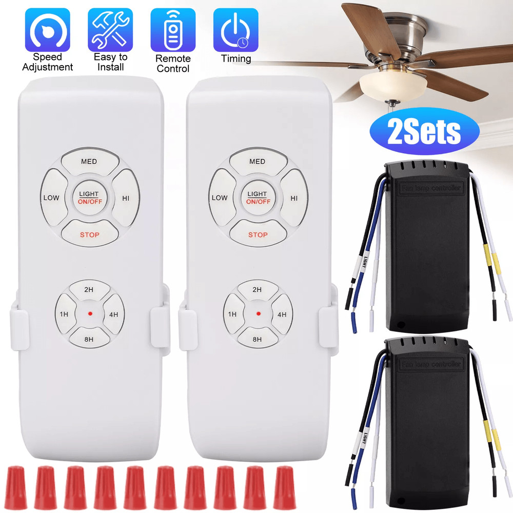 Wireless Remote Control Receiver Kit For Universal Ceiling Fan Light Speed Timing Control Compatibl 0