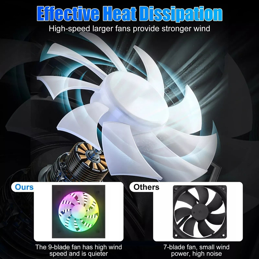 RGB Cooling Fan Stand For Xbox Series X Vertical Cooler With Heat Sink  Airflow Booster 2