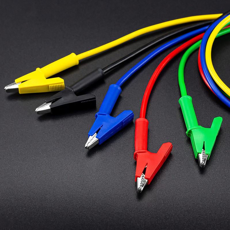 Alligator Clips Electrical Test Leads Set Durable Jumper Wires Cables for Secure Connections 30V