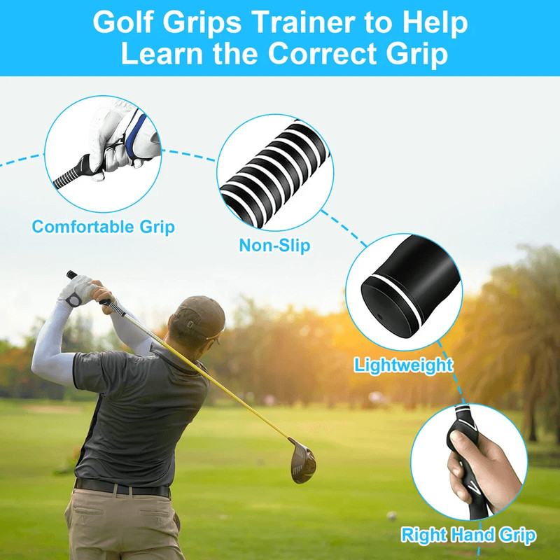 Golf Grip Trainer For Right Hand Standard Teaching Aid For Swing Correction Training Grip For Pract 1