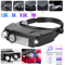 LED Head Magnifying Glass With Adjustable Headband Visor Magnifier For Reading Sewing Electronics R 0