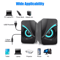 RGB LED Stereo Bass Sound Computer Speakers System USB Wired For Desktop PC Laptop 2