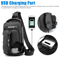 Mens Sling Crossbody Bag With USB Charging Port Waterproof AntiTheft Chest Pack Shoulder Backpack F 4