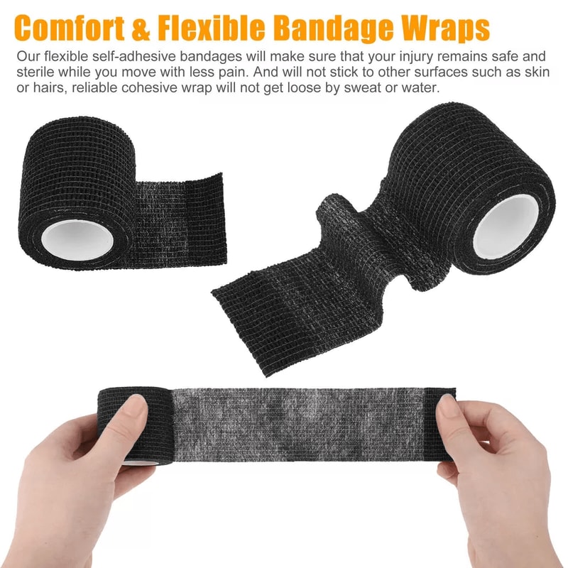 Cohesive Elastic Wrap Grip Tape Tattoo Self Adhesive Bandage For Wound Care Sports Ankle Support An 1