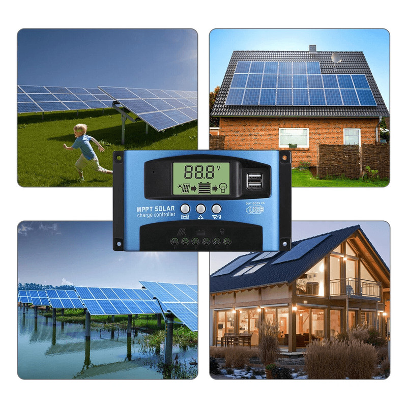 MPPT Solar Charge Controller Auto Focus Tracking Regulator With LCD Display For Solar Panel System  4