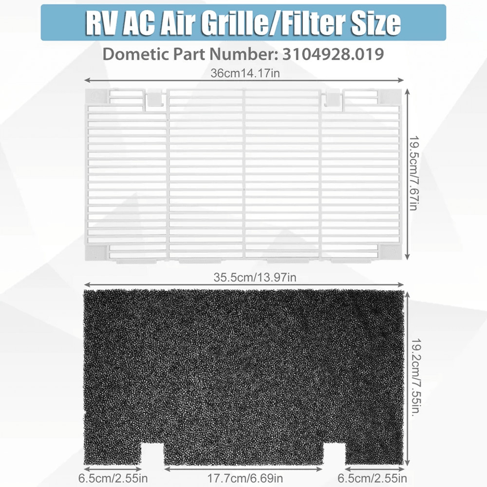 Replacement RV AC Vent Grill Cover With Filters Fits Air Conditioner Easy Install For Camper Or Mot 5