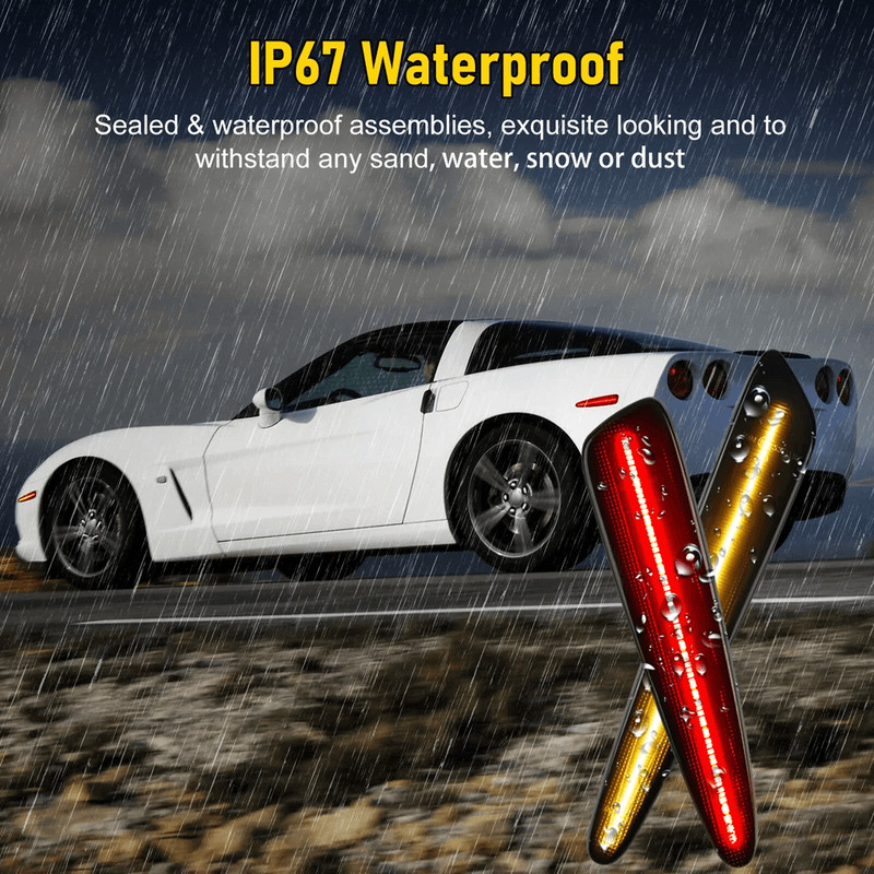 Smoked LED Side Marker Lights Front Rear Turn Signal Lamps 2