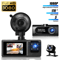 HD 1080P Car Dash Camera With Night Vision Front Rear Inside DVR 0