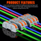Electric Wire Cable Connectors Reusable Spring Lever Terminal Block Kit 2