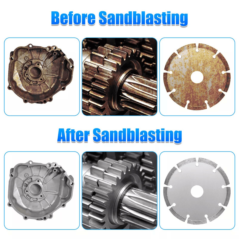 Professional Sand Blaster Air Kit Abrasive Gun With 4 Ceramic Nozzles 4
