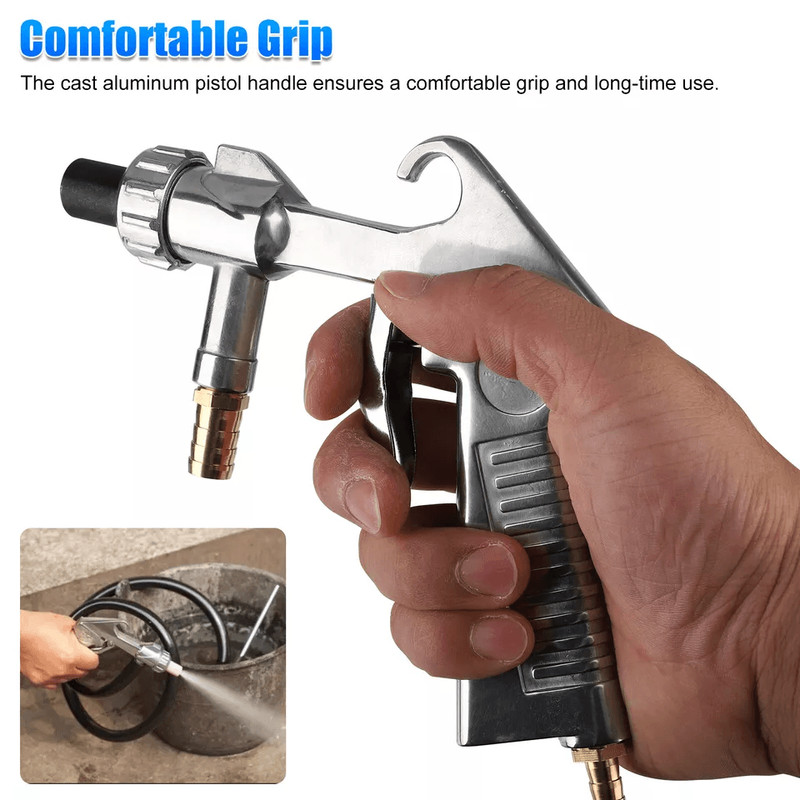 Professional Sand Blaster Air Kit Abrasive Gun With 4 Ceramic Nozzles 3