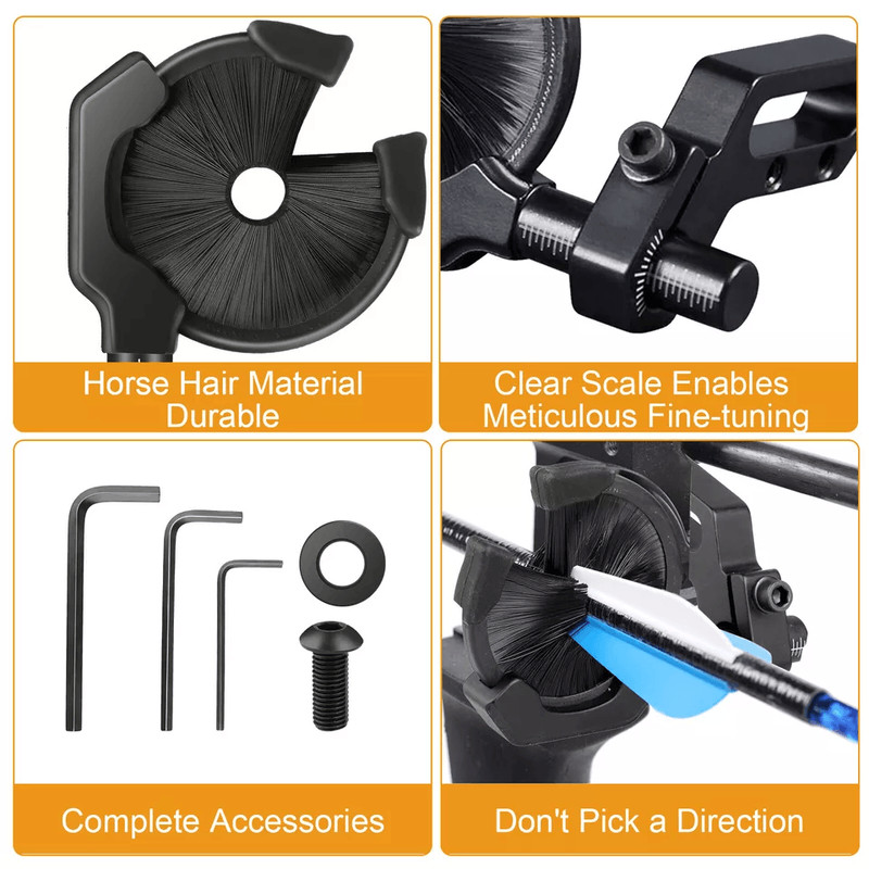 Adjustable Brush Arrow Rest For Compound Recurve Bow Ambidextrous Archery Accessory For Target Shoo 1