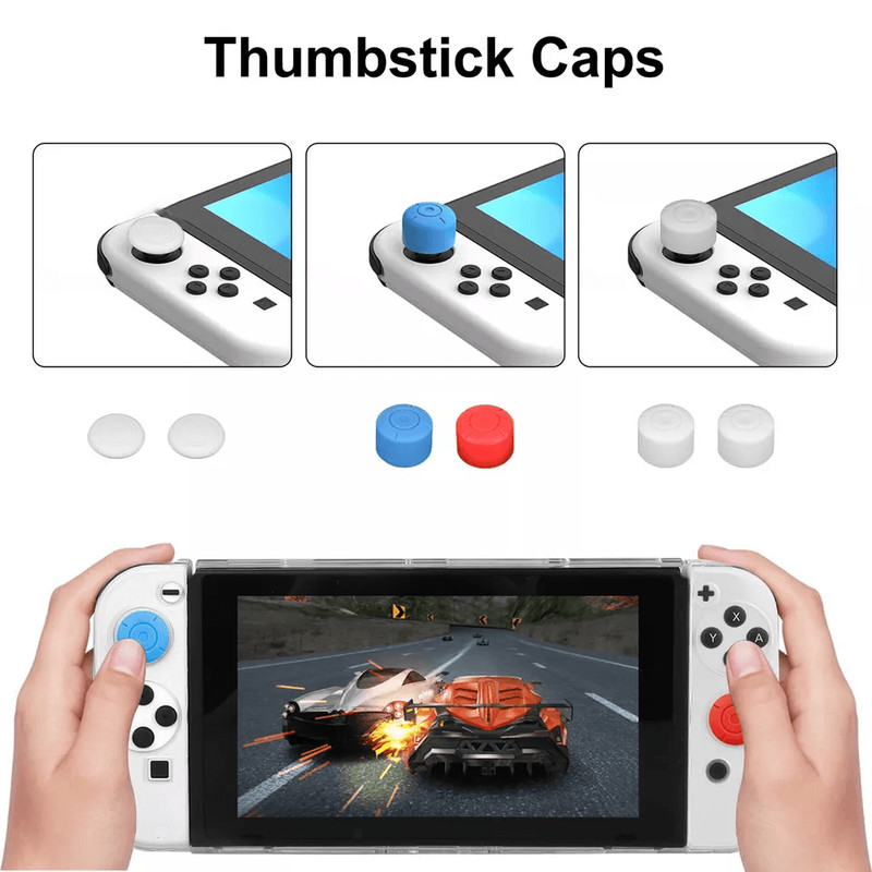 For Nintendo Switch OLED Carrying Case With Hard Shell Cover Tempered Glass Screen Protector 3