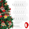 Clear Acrylic Christmas Ornaments Blanks For DIY Holiday Tree Hanging Decor 0