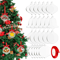 Clear Acrylic Christmas Ornaments Blanks For DIY Holiday Tree Hanging Decor 0