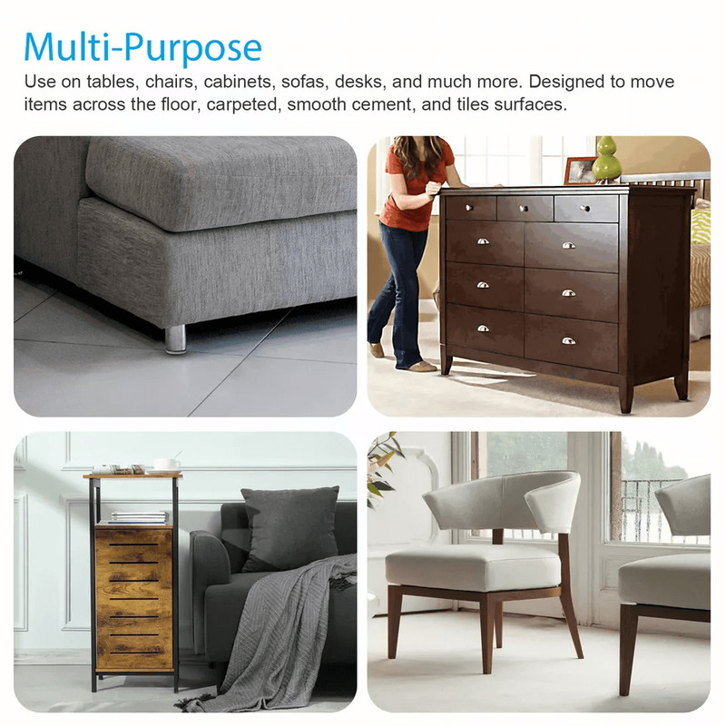 SelfStick Chair Leg Protectors Adhesive Furniture Pads And Glides Sliders Heavy Duty Floor Scratch 5