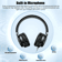 Foldable Earphones OverEar Stereo HiFi Headset With Builtin Mic Volume Control Compatible Gaming 5