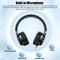 Foldable Earphones OverEar Stereo HiFi Headset With Builtin Mic Volume Control Compatible Gaming 5