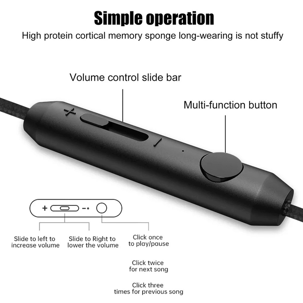 Foldable Earphones OverEar Stereo HiFi Headset With Builtin Mic Volume Control Compatible Gaming 3