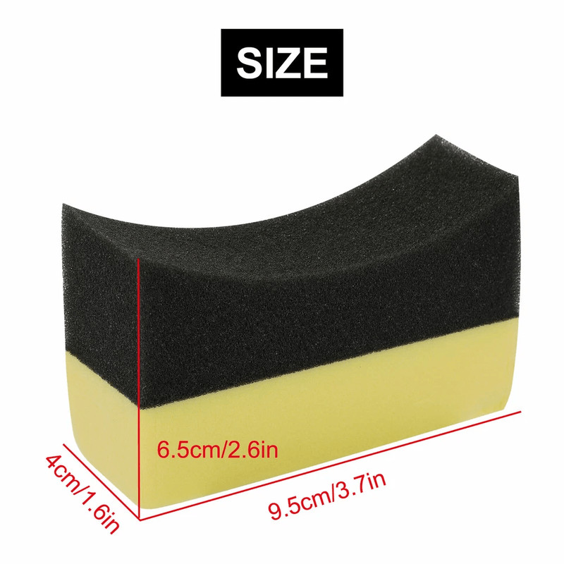 Tire Shine Applicator Pads Reusable Car Contour Sponges For Gloss Trim Wheel Dressing 4