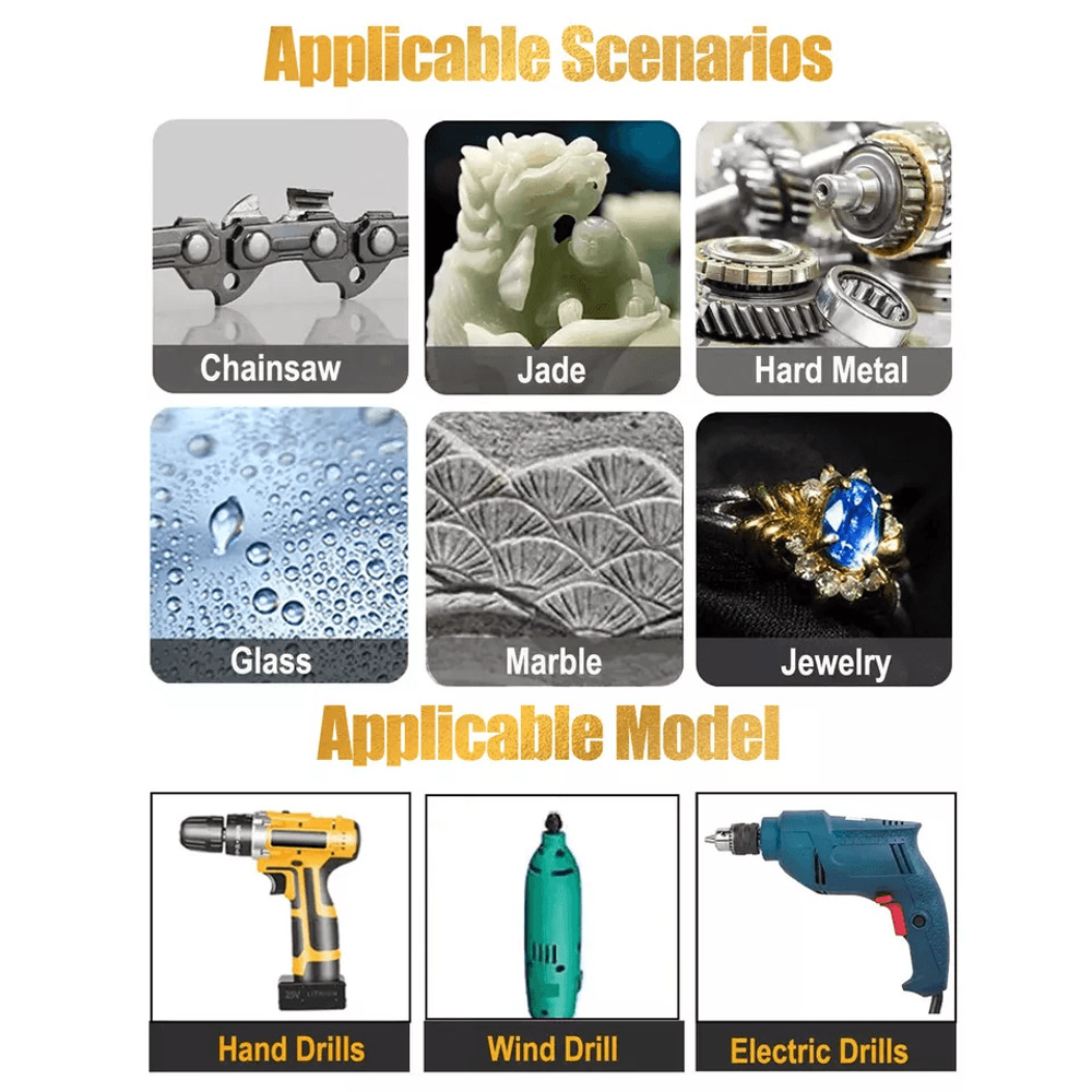 Chainsaw Sharpener Burr Grinding Stone File Set For Rotary Tool Power Drill Accessories For Chain S 5