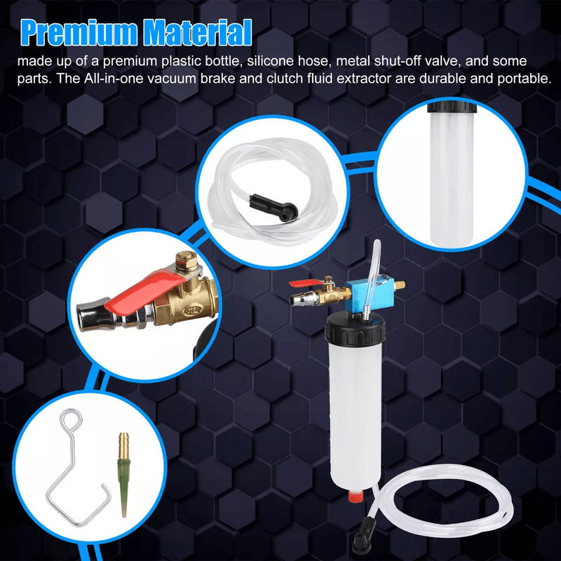 Car Vehicle Vacuum Brake Bleeder Tank Fluid Oil Change Pump Tool Kit Pneumatic Extractor For Hydrau 1