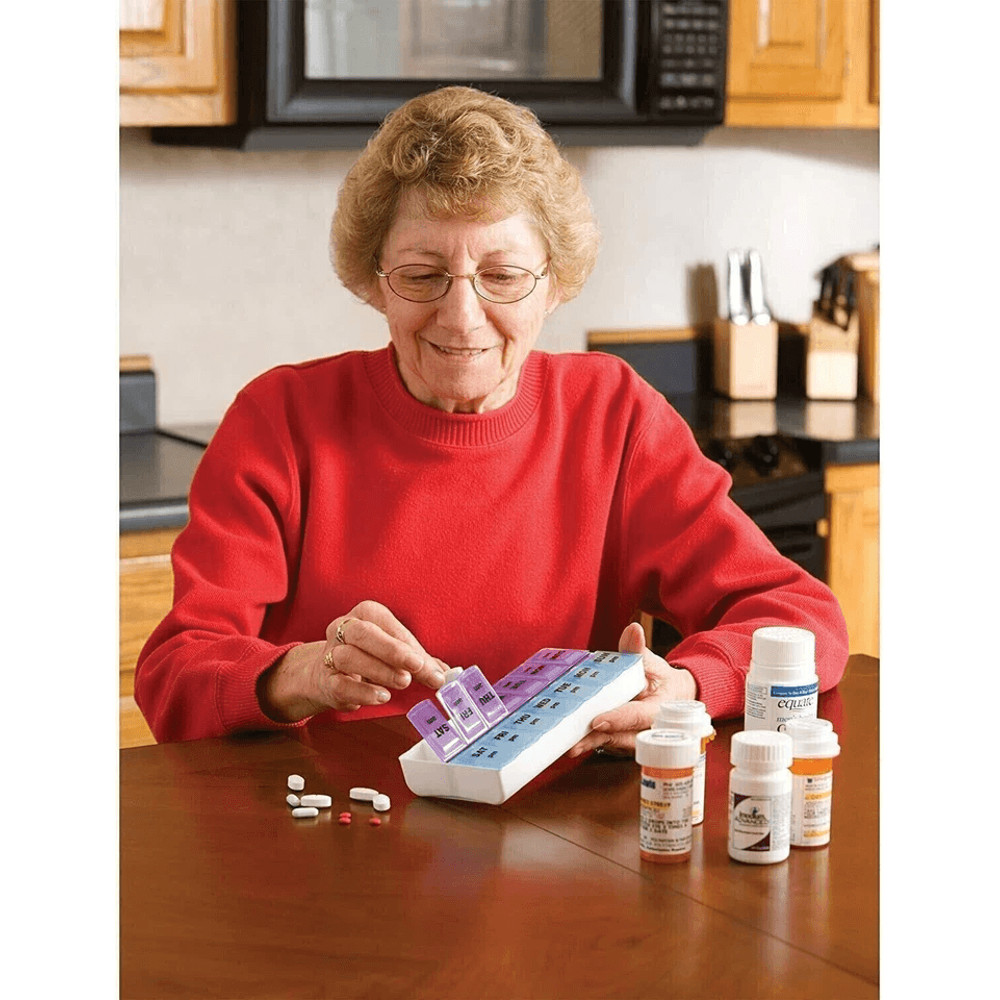 Weekly Pill Box Organizer Twice A Day Medicine Case 2