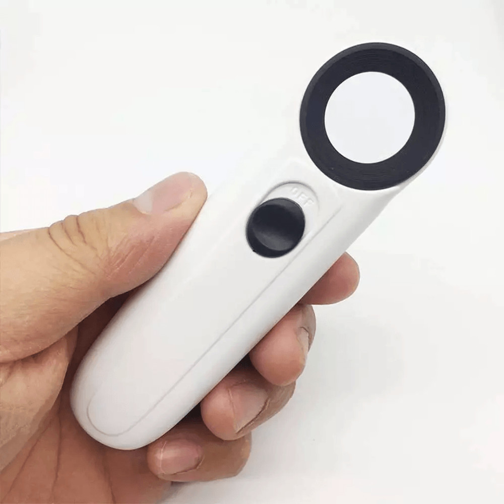 Jewelry Loupe Magnifier Glass With LED Light Compact Eye Magnifying Loop For Coins Stamps Maps Ant 5