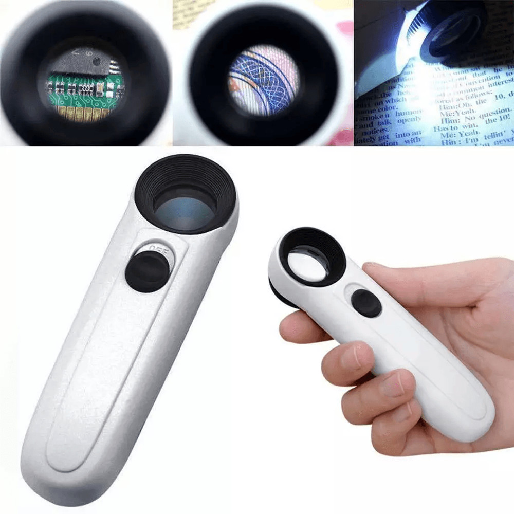 Jewelry Loupe Magnifier Glass With LED Light Compact Eye Magnifying Loop For Coins Stamps Maps Ant 2