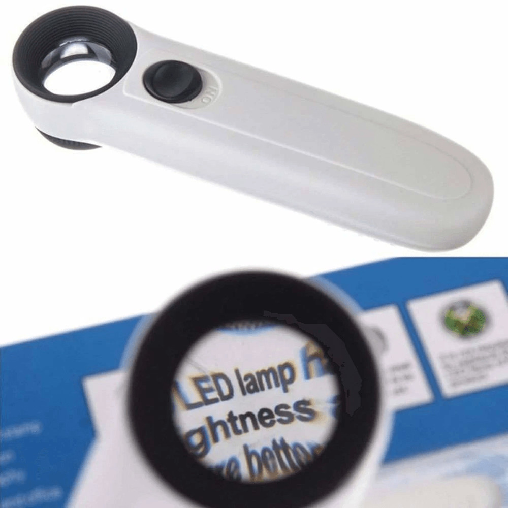 Jewelry Loupe Magnifier Glass With LED Light Compact Eye Magnifying Loop For Coins Stamps Maps Ant 3
