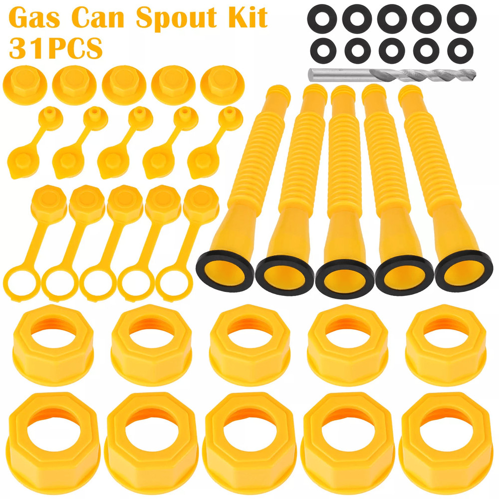 Flexible Gas Can Spout Nozzle Vent Kit Universal Replacement For Plastic Fuel Cans With Old Style C 0