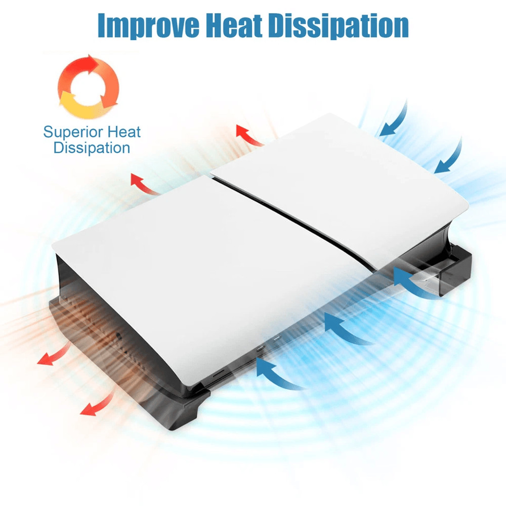 Slim Horizontal Stand Base Holder SlipResistant Accessories For Playstation Slim DigitalUltra With  2