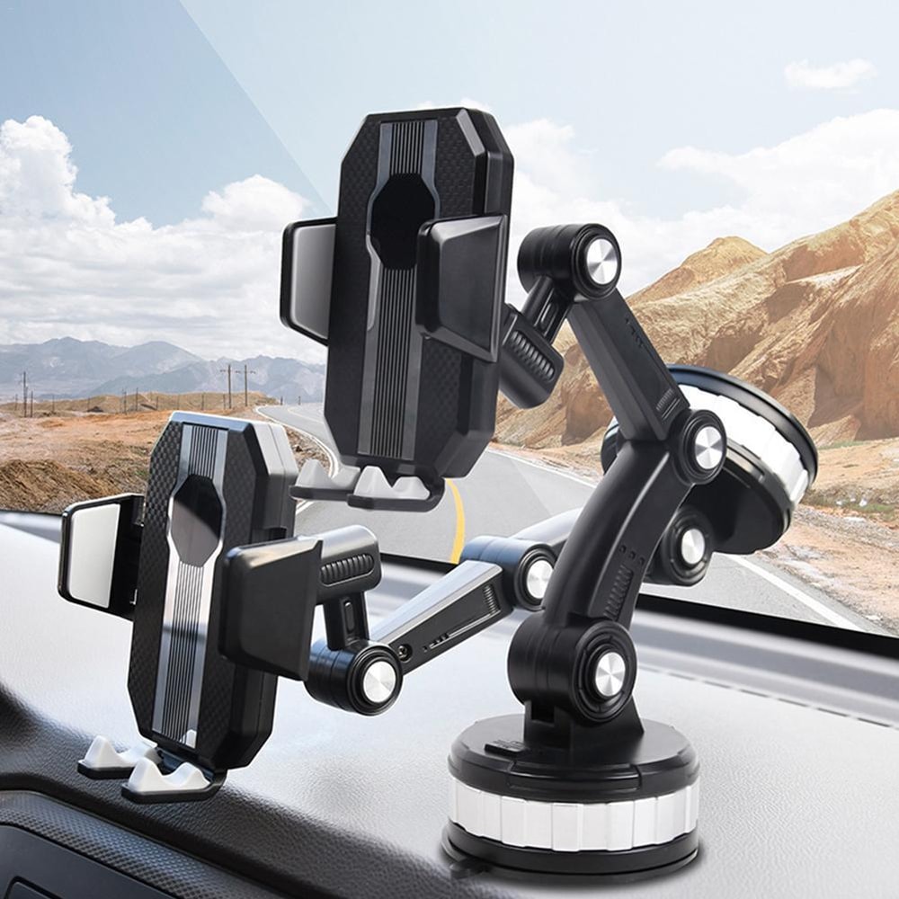 Super Adsorption Phone Holder, Adjustable Car Holder with 360° Rotation for Universal Windshield & Dashboard Mount