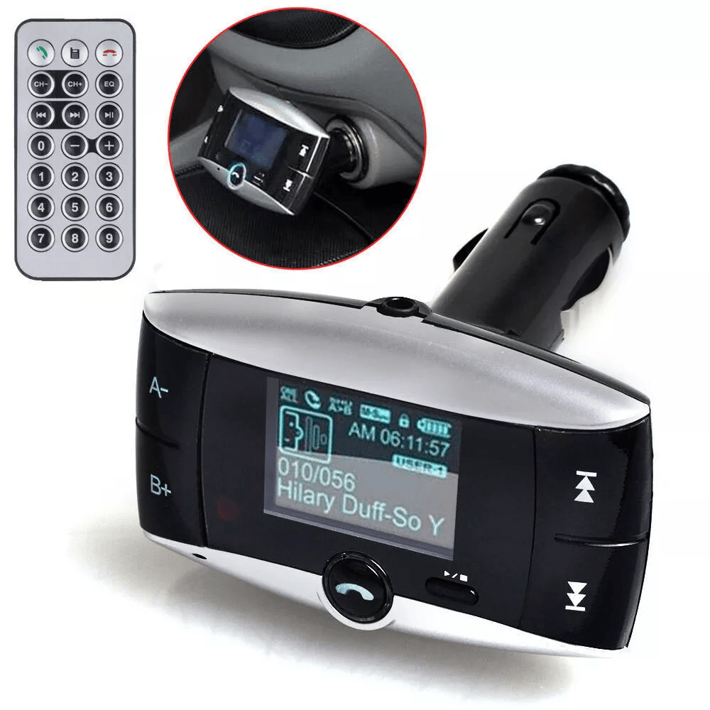 Car Bluetooth FM Transmitter Modulator Wireless MP3 Player With SDUSB LCD Display Remote 0