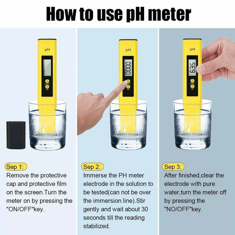 Digital PH Meter Tester For Water Pool Aquarium Wine Hydroponics Portable Pocket Design 2