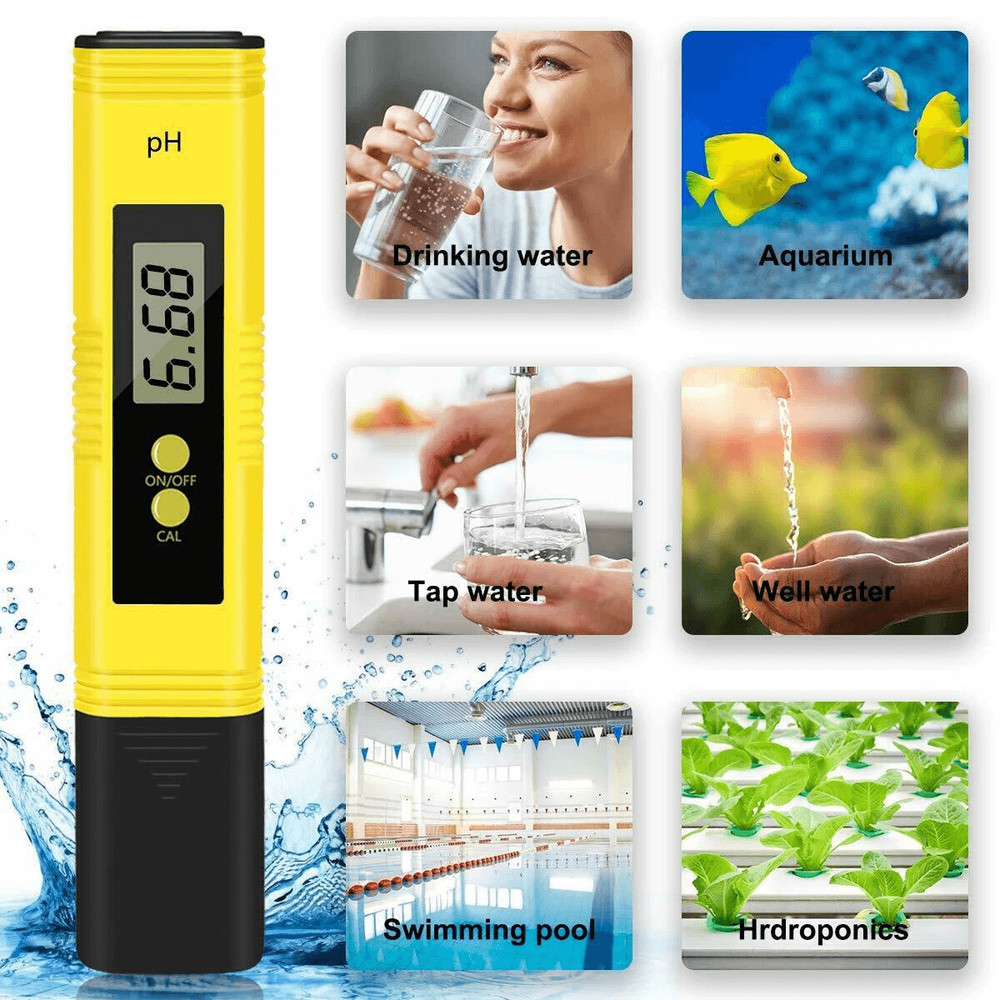 Digital PH Meter Tester For Water Pool Aquarium Wine Hydroponics Portable Pocket Design 0