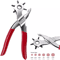 Heavy Duty Leather Hole Punch Hand Pliers Belt Holes Puncher Tool With Size Options Ergonomic Grip 0