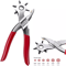 Heavy Duty Leather Hole Punch Hand Pliers Belt Holes Puncher Tool With Size Options Ergonomic Grip 0