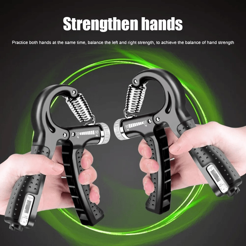 Hand Grip Strength Power Trainer With Adjustable Resistance Gripper Strengthener Gym Exerciser With 0