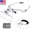 LED Jewelers Head Headband Magnifier With Light Illuminated Visor Magnifying Glasses Loupe For Rea 0