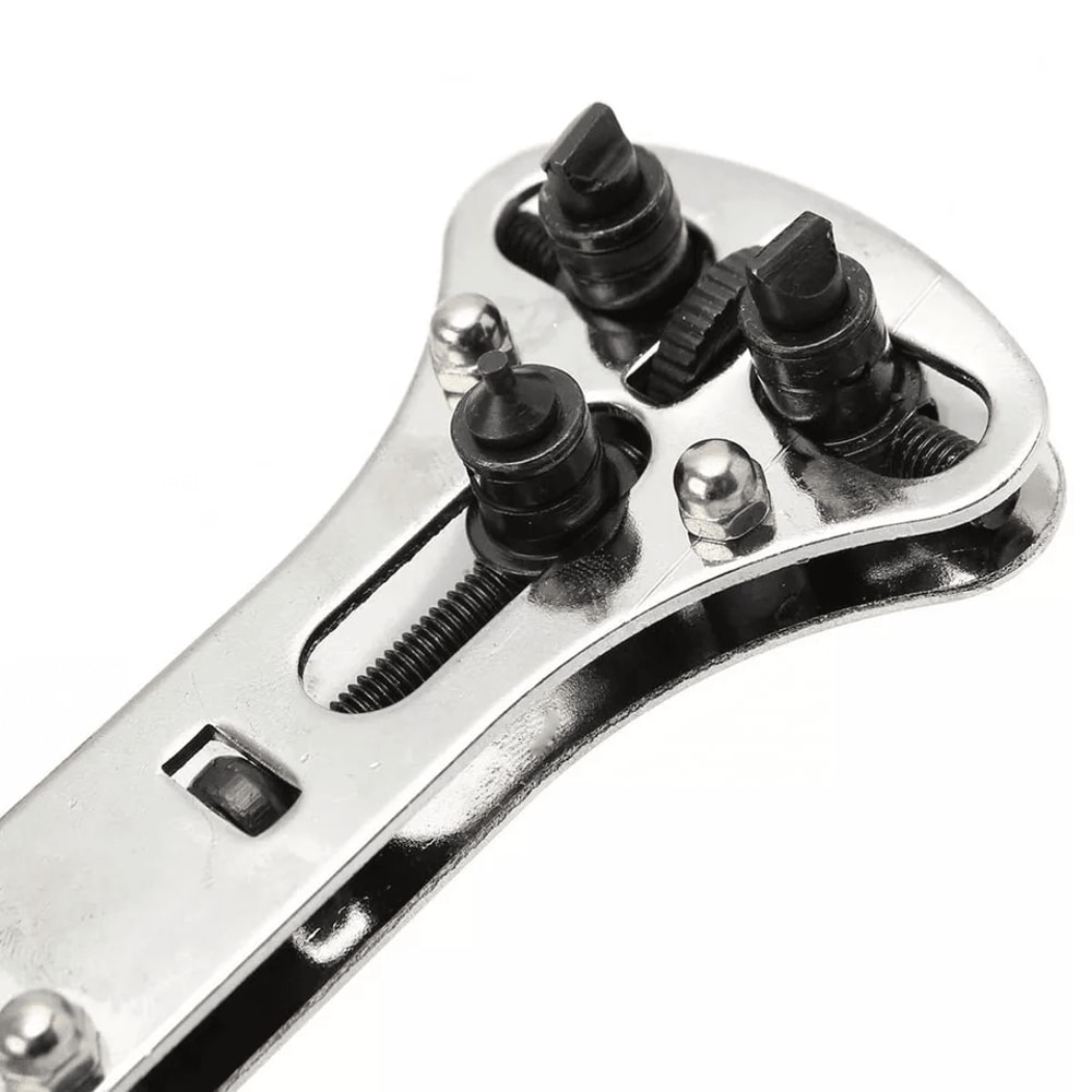 Heavy Duty Watch Case Opener Wrench Watch Band Back Cover Fixer Repair Tool Kit With Adjustable Bat 8