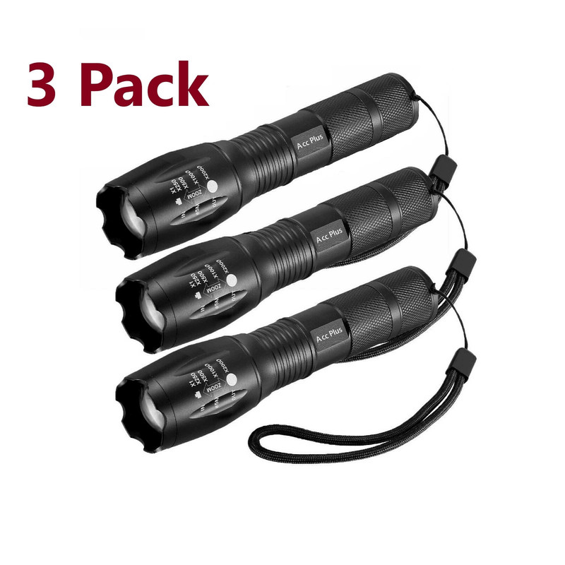 Military Grade Tactical Flashlight High Powered Zoomable Modes Aluminum Body LED Flashlight For Eme 0