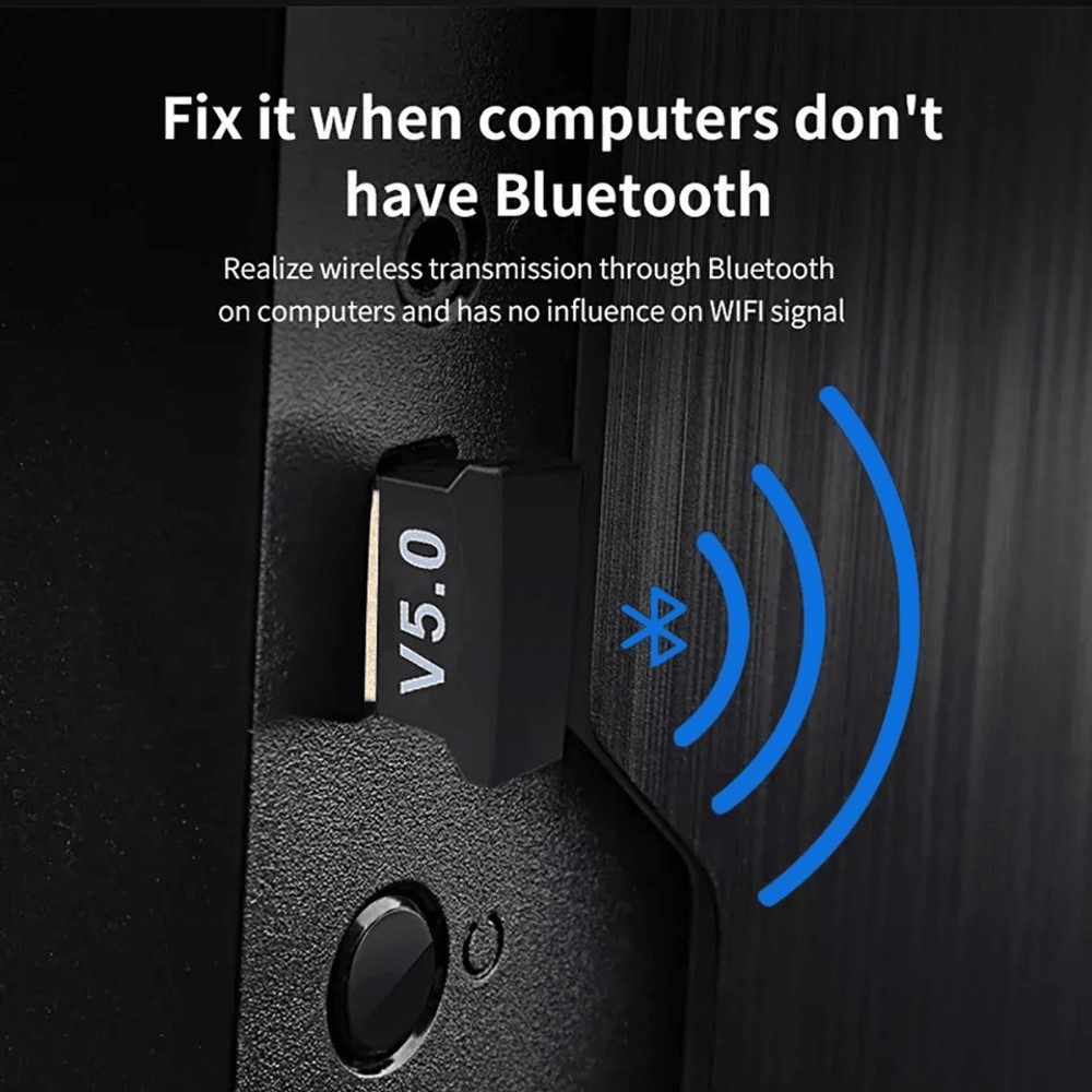 USB Bluetooth 50 Wireless Audio Music Stereo Adapter Dongle Receiver For TV PC Laptop Speaker Headp 1