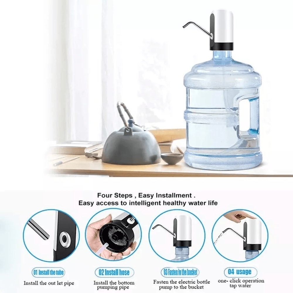 Electric Automatic Water Bottle Pump Dispenser USB Charging Universal Switch For 5 Gallon Bottled 1