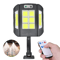 Commercial Solar Street FloodLight LED Light Outdoor Area Dusk To Dawn Wall Lamp With Remote IP65 W 13