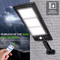 Commercial Solar Street FloodLight LED Light Outdoor Area Dusk To Dawn Wall Lamp With Remote IP65 W 1