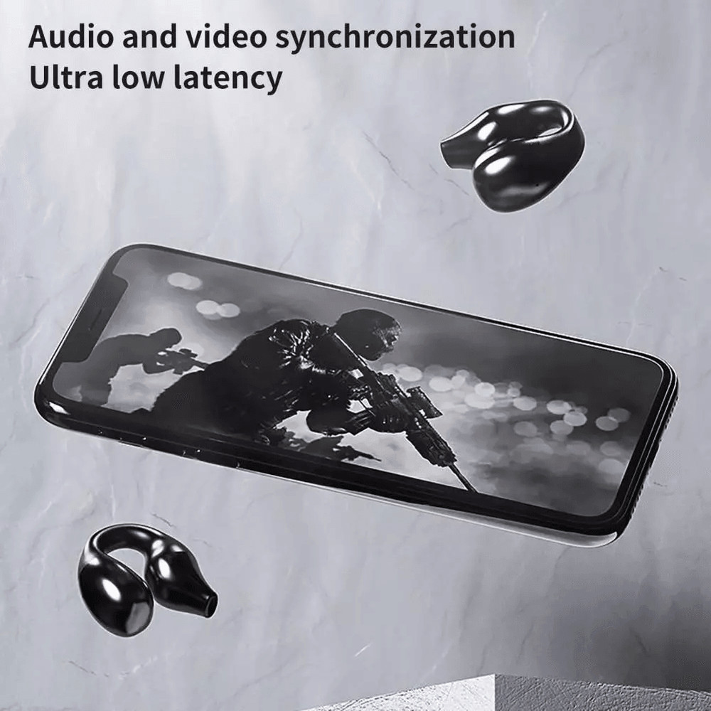 Sport Headset Wireless Bluetooth Earbuds Bone Conduction Ear Clip Headphones With Mic Touch Control 8