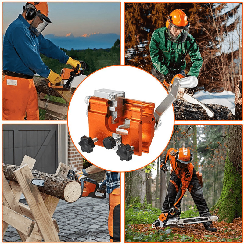 Chainsaw Chain Sharpening Jig Portable Hand Crank Sharpener Tool Set For 1220 Saw Blades Chain Saw 7