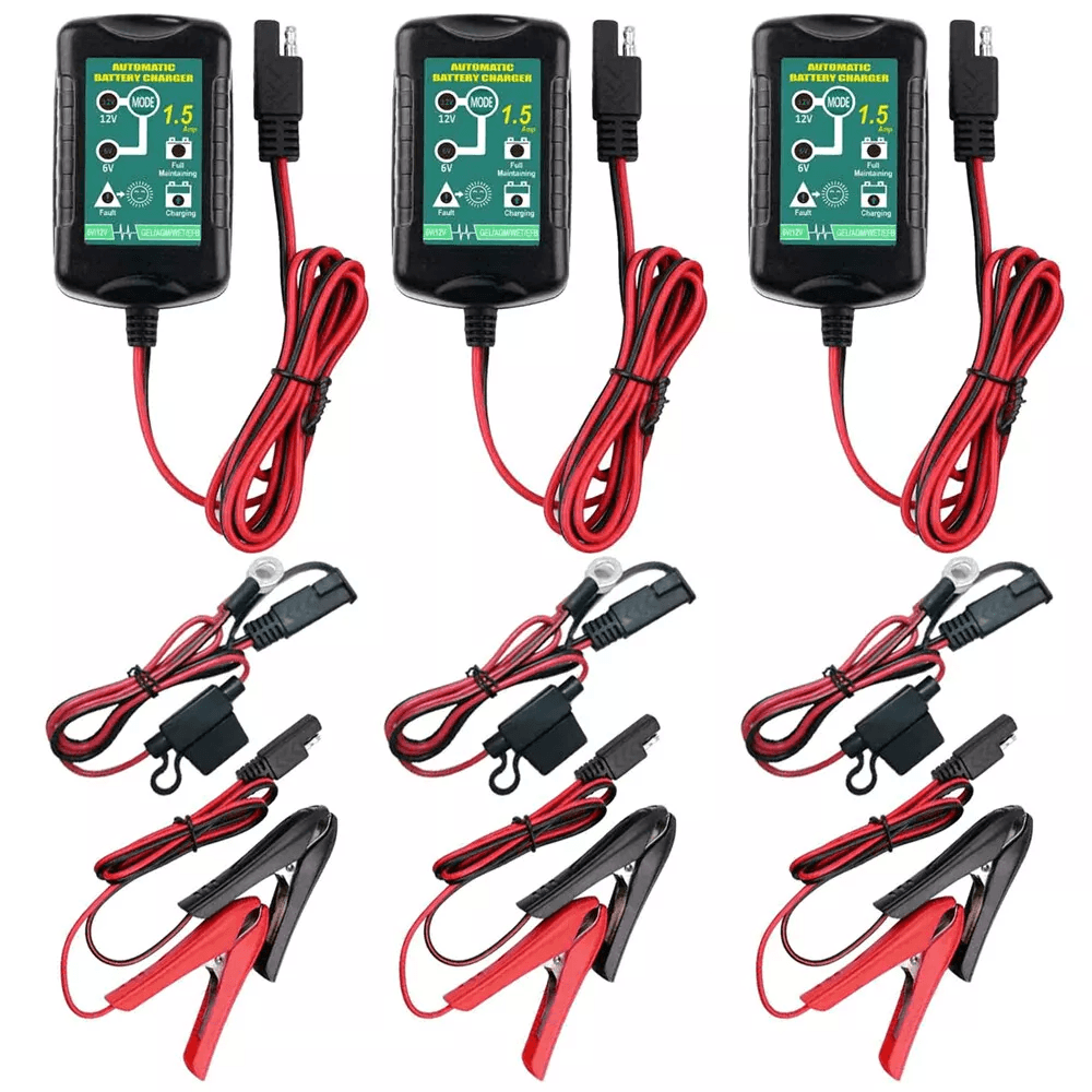 Trickle Battery Charger Maintainer For Car Motorcycle RV ATV 0