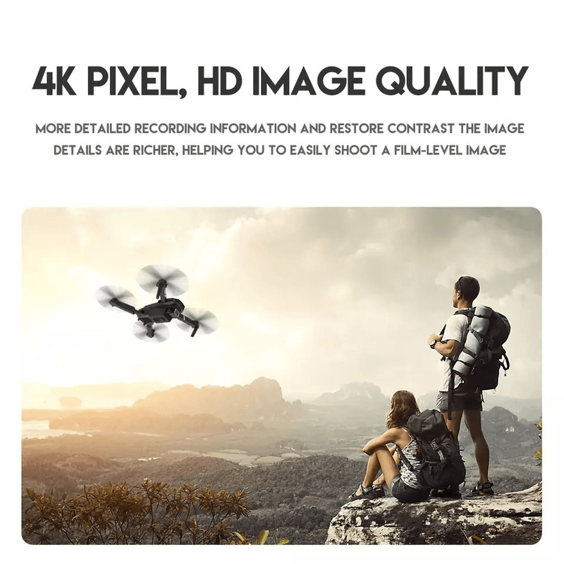 New RC Drone With HD Dual Camera WiFi FPV Foldable Quadcopter Battery 4K Aerial Drone With Optical 16
